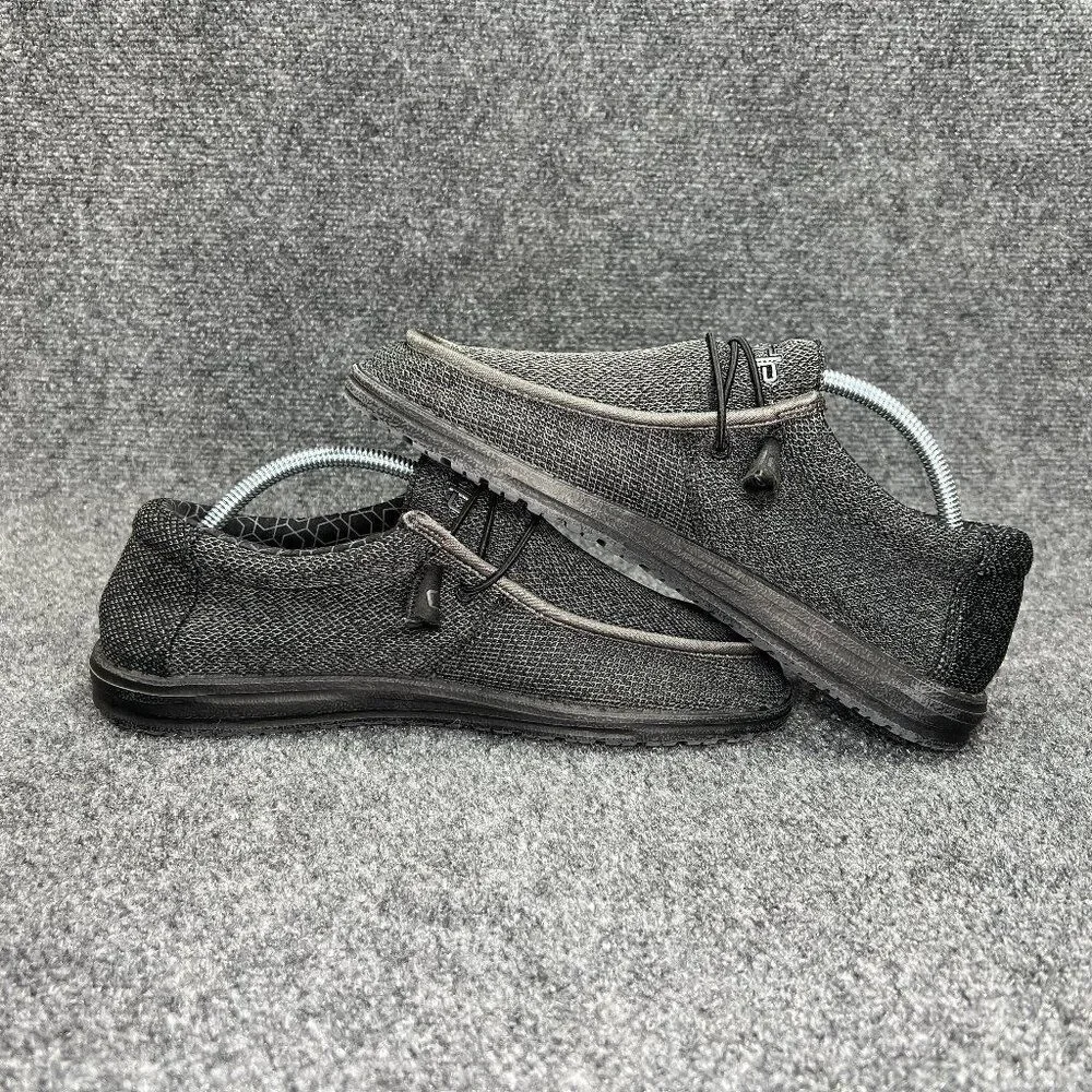 Hey Dude Wally Sox Micro Shoes Men's Size 9 Black Slip On Comfort Casual Loafers